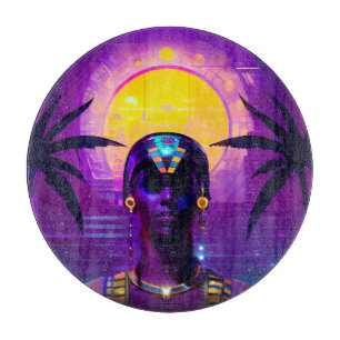 Synthwave Pharaoh Cutting Board