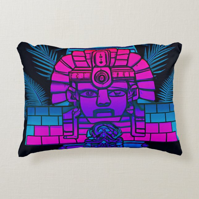 Synthwave Pharaoh Decorative Cushion (Front)