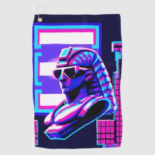 Synthwave Pharaoh Golf Towel