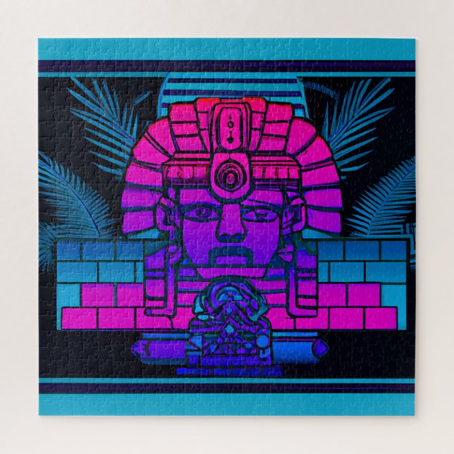 Synthwave Pharaoh Jigsaw Puzzle (Vertical)