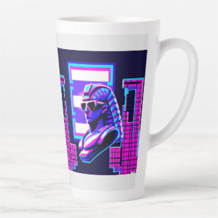 Synthwave Pharaoh Latte Mug