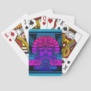 Synthwave Pharaoh Playing Cards