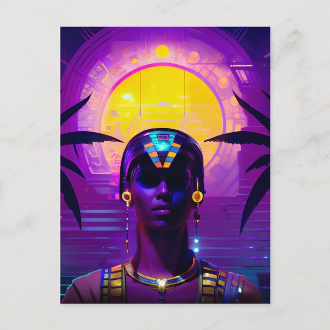 Synthwave Pharaoh Postcard (Front)