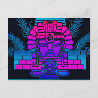 Synthwave Pharaoh Postcard