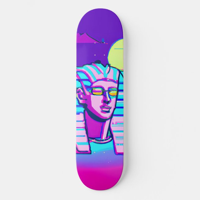 Synthwave Pharaoh Skateboard (Front)