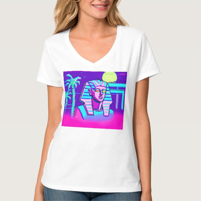 Synthwave Pharaoh T-Shirt (Front)