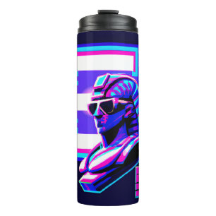 Synthwave Pharaoh Thermal Tumbler