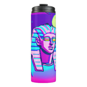 Synthwave Pharaoh Thermal Tumbler