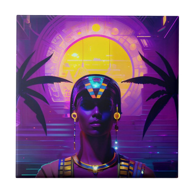 Synthwave Pharaoh Tile (Front)