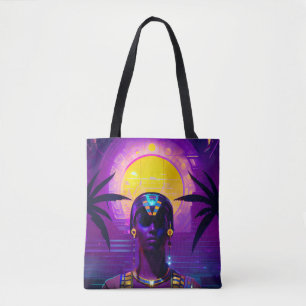 Synthwave Pharaoh Tote Bag