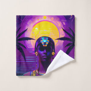Synthwave Pharaoh Wash Cloth
