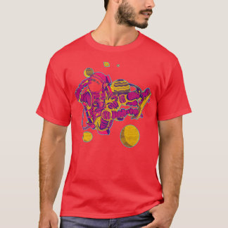 Synthwave Plantes Space Skateboarder 80s Vaporwave T-Shirt