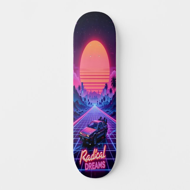 Synthwave Shred Edition 2 Skateboard (Front)