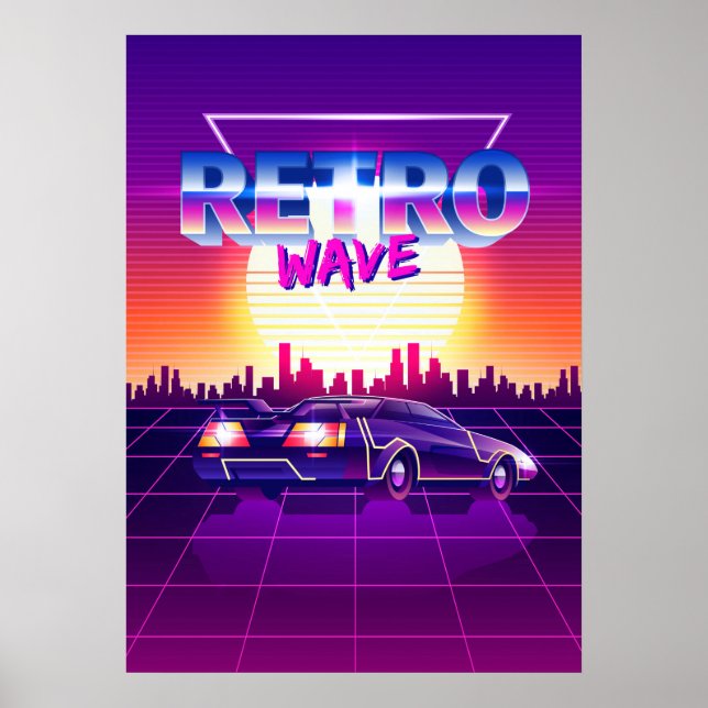 Synthwave Space: Retrowave Poster (Front)