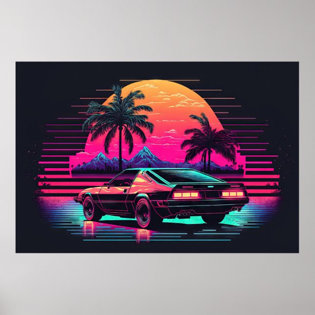 Synthwave Summit: Racing to the Sunset Poster (Front)