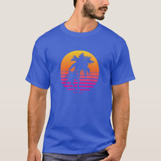 Synthwave Sunset boy family T-Shirt