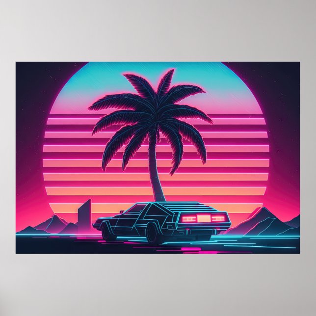 Synthwave Sunset Drive: Racing Towards Tomorrow Poster (Front)