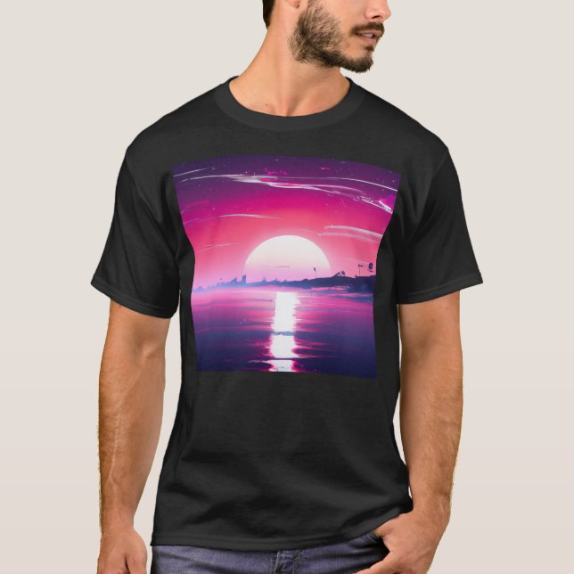 Synthwave Sunset T-Shirt (Front)
