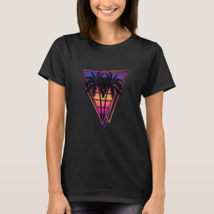 Synthwave Vaporwave Triangle Palm Trees Gradient u T-Shirt