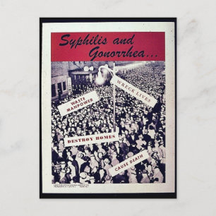 Syphilis And Gonorrhoea Postcard
