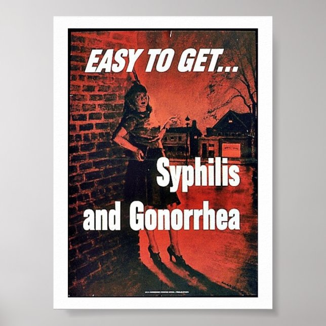 Syphilis And Gonorrhoea Poster (Front)
