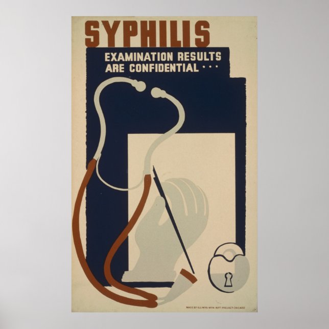 Syphilis Vintage WPA Health Poster (Front)