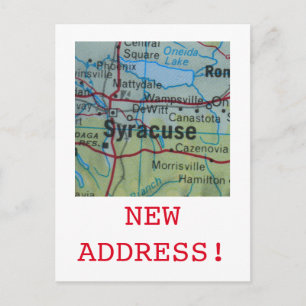 Syracuse New Address announcement Postcard