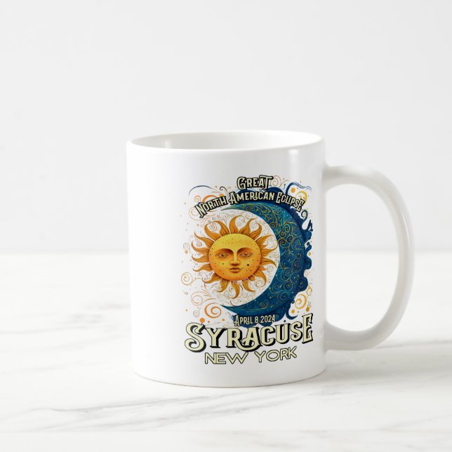 Syracuse New York 2024 Total Solar Eclipse Celesti Coffee Mug (Right)