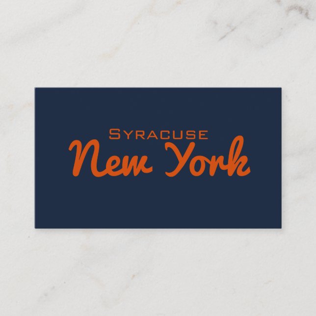 Syracuse, New York Business Card  (Front)