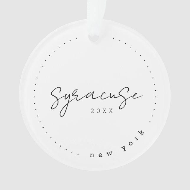 Syracuse, New York NY Travel United States Ornament (Front)