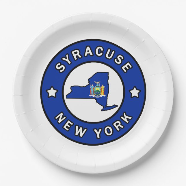 Syracuse New York Paper Plate (Front)