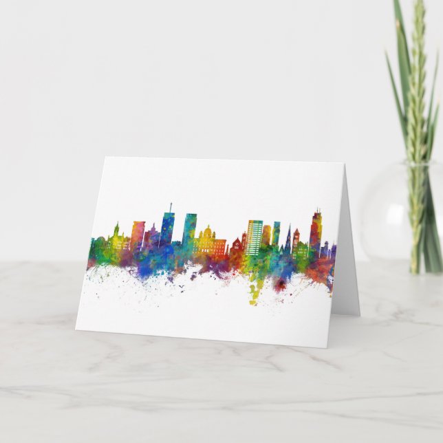 Syracuse New York Skyline Card (Front)