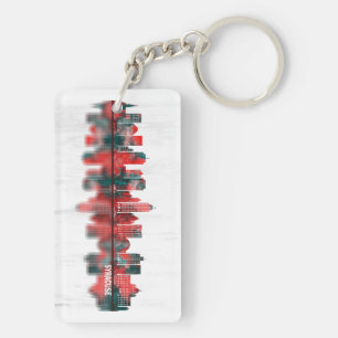 Syracuse New York Skyline Key Ring