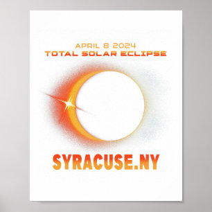 Syracuse New York Total Solar Eclipse 2024  Poster