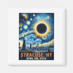 Syracuse New York Total Solar Eclipse 2024 Starry Magnet