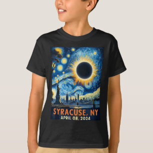 Syracuse New York Total Solar Eclipse 2024 Starry T-Shirt