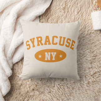 Syracuse New York Vintage Typography Throw Pillow