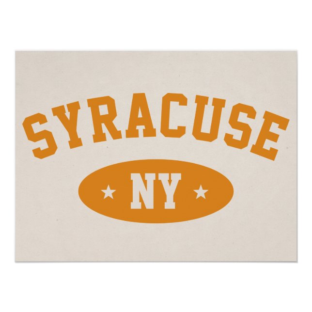 Syracuse NY Vintage Varsity-Style College Poster (Front)