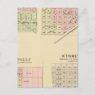 Syracuse, Palmyra, Unadilla, Wyoming, Nebraska Postcard
