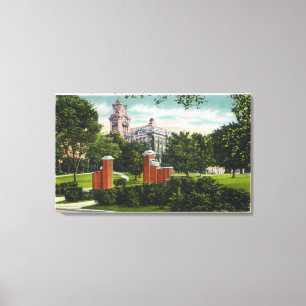 Syracuse U Campus View Showing Lyman Hall Canvas Print
