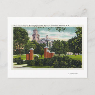 Syracuse U Campus View Showing Lyman Hall Postcard