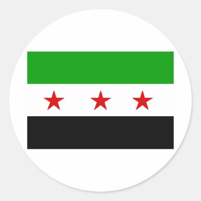 syria classic round sticker (Front)