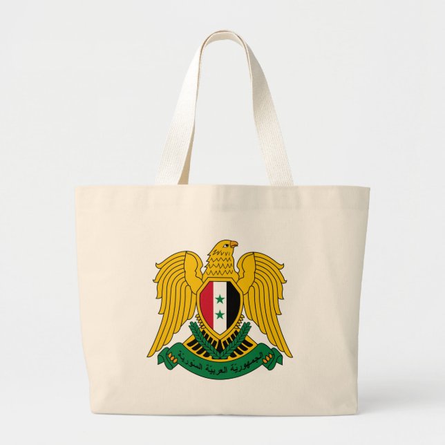 syria coat of arms large tote bag (Front)