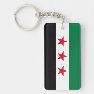 Syria country revolution new flag symbol key ring
