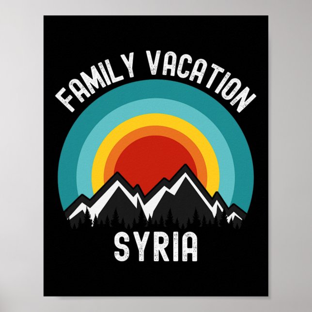 Syria Family Vacation Matching Outfit  Poster (Front)