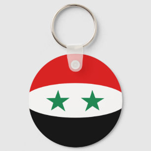 Syria Fisheye Flag Keychain