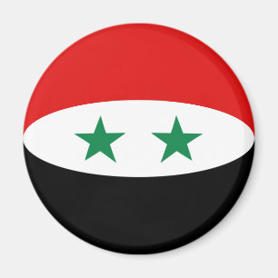 Syria Fisheye Flag Magnet