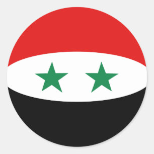 Syria Fisheye Flag Sticker