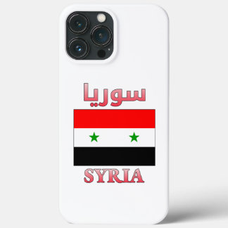 Syria Flag سوريا Arabic & English WordArt Cool iPhone 13 Pro Max Case