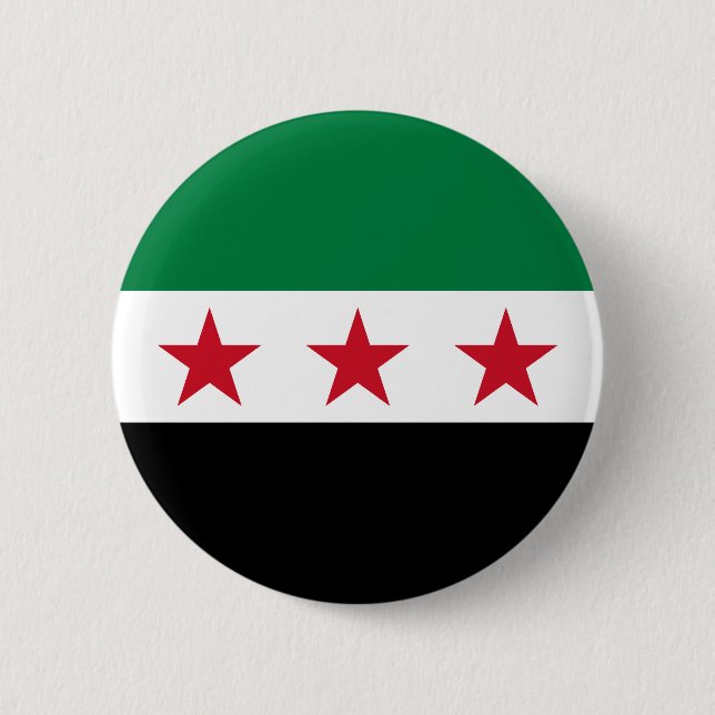 Syria Flag 6 Cm Round Badge (Front)